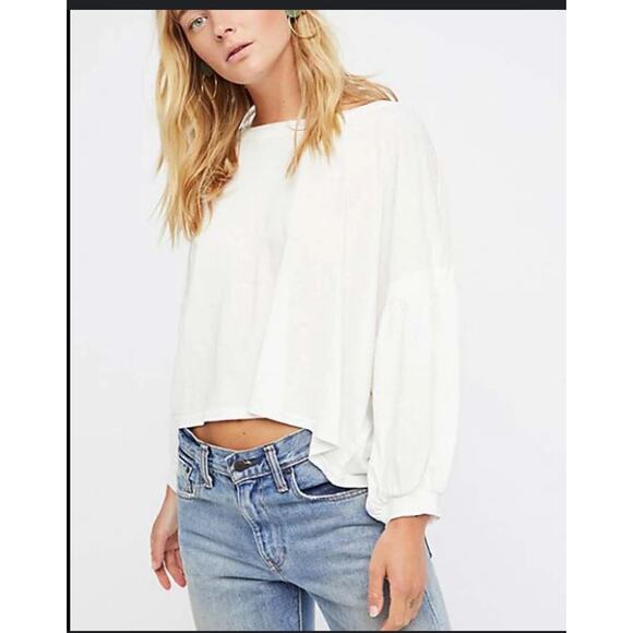 Free People Sugar Rush Dolan Sleeve Cropped Tee - Picture 1 of 7